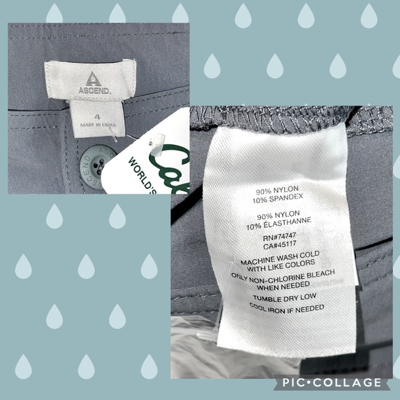 🔴 Gray Ascend Cropped Pants Sz 4 - Picture 4 of 4